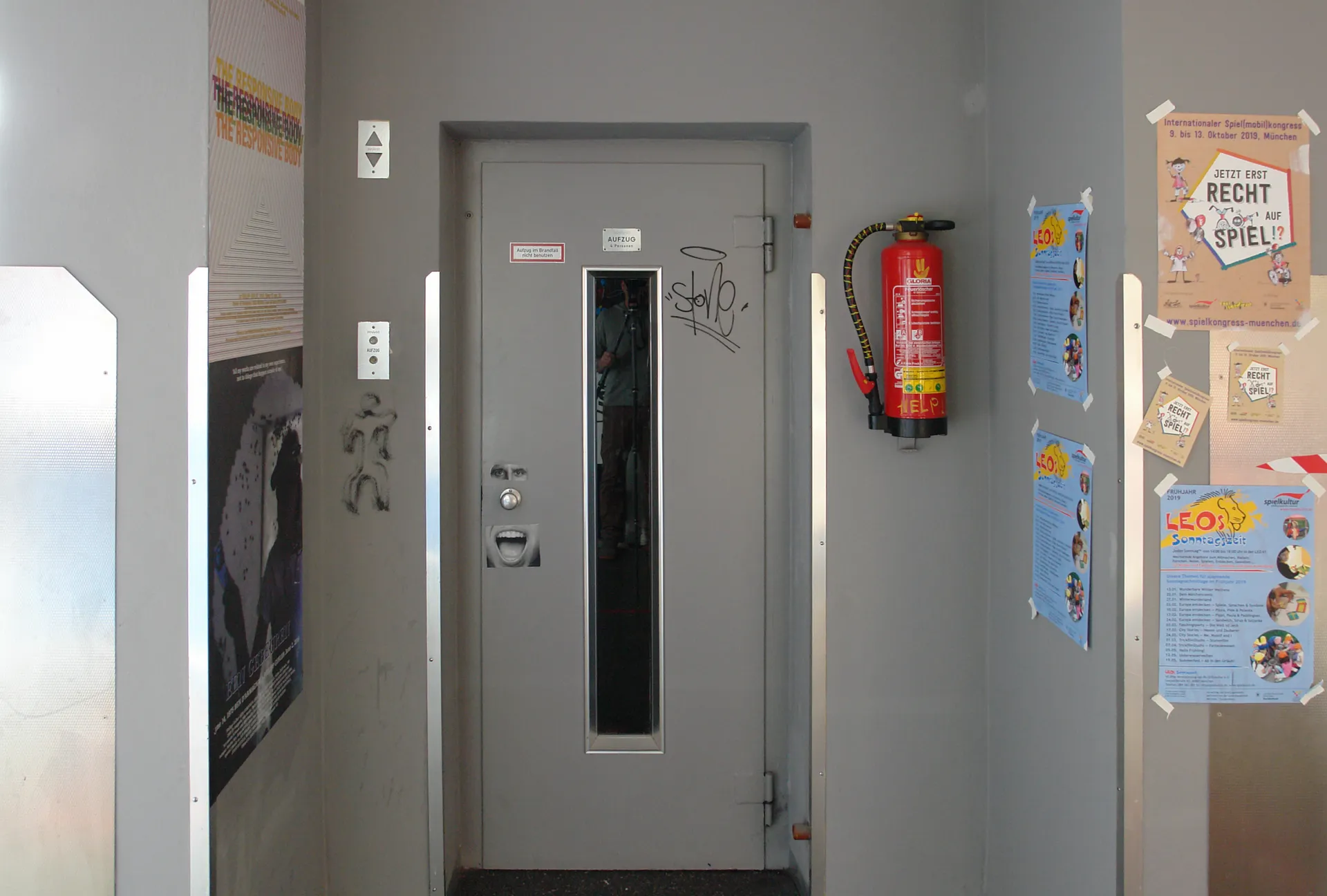 Image of Site Specific Artwork by Tomaž Kramberger & Emanuel Fanslau, Title: Homage to an Elevator, 2019